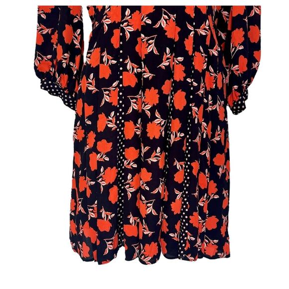 Ann Taylor Black and Red Floral Mini Dress - Picture 5 of 11